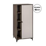 Βιτρινα Fylliana Aura 68 Tobacco Με Cashmere Χρωμα 68x40x152εκ