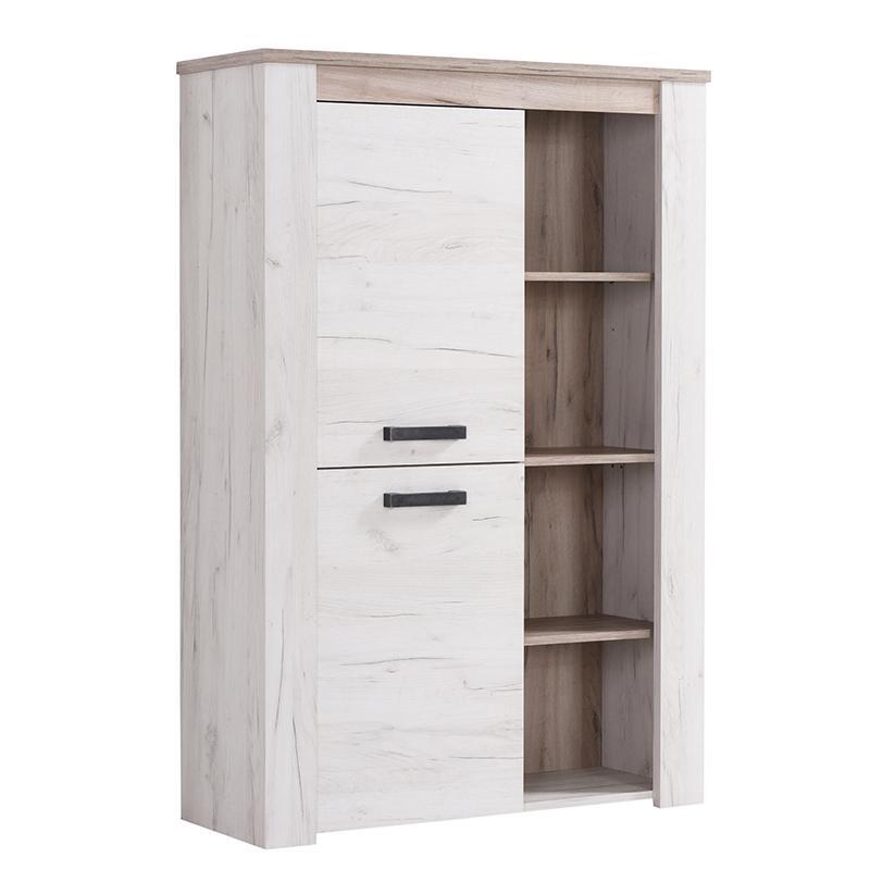bitrina-kent-pop-n-grey-oak-white-oak-9953651465-fmp1689322802 Βιτρινα Kent Pop Ν Grey Oak-White Oak 99x36x146εκ Knt - Image 1