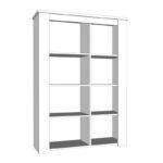 Βιτρινα Kent Pop Ν Grey Oak-White Oak 99x36x146εκ Knt - Image 7
