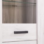Βιτρινα Kent Vs Grey Oak-White Oak 68x36x195εκ Knt - Image 5