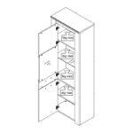 Βιτρινα Kent Vs Grey Oak-White Oak 68x36x195εκ Knt - Image 9