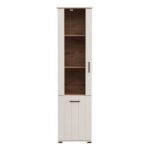 Βιτρινα Lambeth 1k VS1 191 Cashmere-Artisan Oak 50x36x191εκ - Image 2