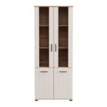 Βιτρινα Lambeth 2k VS2 191 Cashmere-Artisan Oak 80x36x191εκ - Image 3