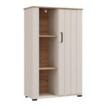 Βιτρινα Lambeth 2k1v 127 Cashmere-Artisan Oak 80x36x127εκ