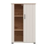 Βιτρινα Lambeth 2k1v 127 Cashmere-Artisan Oak 80x36x127εκ - Image 3