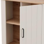 Βιτρινα Lambeth 2k1v 127 Cashmere-Artisan Oak 80x36x127εκ - Image 6