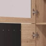 Βιτρινα Laval 1k VS1 193 Artisan Οακ/Μαυρο 55x40x193εκ - Image 7