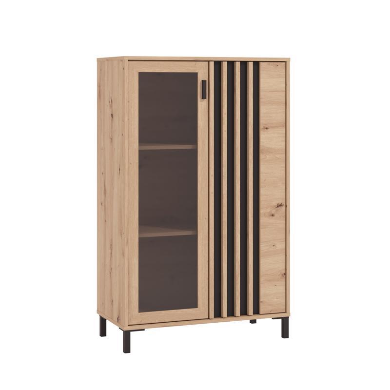 bitrina-laval-2k-vs1-129-artisan-oak-mayro-80x40x129ek1747073757 Βιτρινα Laval 2k VS1 129 Artisan Οακ/Μαυρο 80x40x129εκ - Image 1