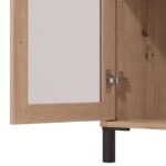 Βιτρινα Laval 2k VS1 129 Artisan Οακ/Μαυρο 80x40x129εκ - Image 7