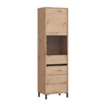 Βιτρινα Marron 1k VS1 193 Artisan-Μαυρο Ματ 55x40x193εκ