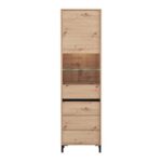 Βιτρινα Marron 1k VS1 193 Artisan-Μαυρο Ματ 55x40x193εκ - Image 5