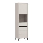 Βιτρινα Marron 1k VS1 193 Cashmere-Μαυρο Ματ 55x40x193εκ