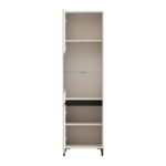 Βιτρινα Marron 1k VS1 193 Cashmere-Μαυρο Ματ 55x40x193εκ - Image 4
