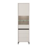 Βιτρινα Marron 1k VS1 193 Cashmere-Μαυρο Ματ 55x40x193εκ - Image 5