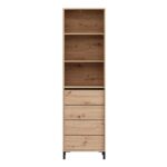 Βιτρινα Marron 1k1v Pop 193 Artisan-Μαυρο Ματ 55x40x193εκ - Image 3