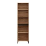 Βιτρινα Marron 1k1v Pop 193 Artisan-Μαυρο Ματ 55x40x193εκ - Image 4