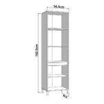 Βιτρινα Marron 1k1v Pop 193 Artisan-Μαυρο Ματ 55x40x193εκ - Image 6