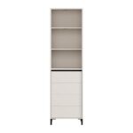 Βιτρινα Marron 1k1v Pop 193 Cashmere-Μαυρο Ματ 55x40x193εκ - Image 2