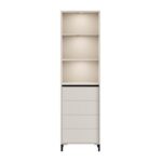 Βιτρινα Marron 1k1v Pop 193 Cashmere-Μαυρο Ματ 55x40x193εκ - Image 4