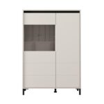 Βιτρινα Marron 2k VS1 135 Cashmere-Μαυρο Ματ 93x40x135εκ - Image 3