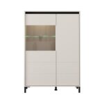 Βιτρινα Marron 2k VS1 135 Cashmere-Μαυρο Ματ 93x40x135εκ - Image 5