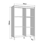 Βιτρινα Marron 2k VS1 135 Cashmere-Μαυρο Ματ 93x40x135εκ - Image 7