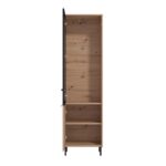 Βιτρινα Mayenne 1k VS1 Artisan Oak-Μαυρο Mat 55x40x195εκ - Image 4