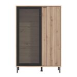 Βιτρινα Mayenne 2k VS1 Artisan Oak-Μαυρο Mat 93x40x137εκ - Image 3