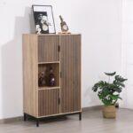 Βιτρινα Fylliana Rythmos Sonoma-Wallnut Χρωμα 70x40x120εκ - Image 2