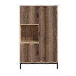 Βιτρινα Fylliana Rythmos Sonoma-Wallnut Χρωμα 70x40x120εκ - Image 3