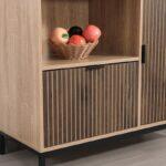 Βιτρινα Fylliana Rythmos Sonoma-Wallnut Χρωμα 70x40x120εκ - Image 4