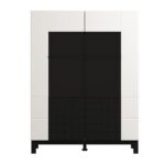 Βιτρινα Sarthe 2k VS2 Λευκο-Μαυρο-Λευκο Ματ-Μαυρο Mat 96x35x128εκ N.t.v - Image 3