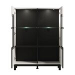 Βιτρινα Sarthe 2k VS2 Λευκο-Μαυρο-Λευκο Ματ-Μαυρο Mat 96x35x128εκ N.t.v - Image 5