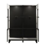 Βιτρινα Sarthe 2k VS2 Λευκο-Μαυρο-Λευκο Ματ-Μαυρο Mat 96x35x128εκ N.t.v - Image 6