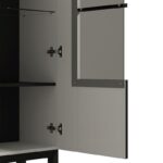 Βιτρινα Sarthe 2k VS2 Λευκο-Μαυρο-Λευκο Ματ-Μαυρο Mat 96x35x128εκ N.t.v - Image 7