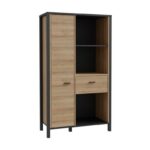 Βιτρινα Terrano Riviera Oak Χρωμα 87x40x153εκ