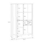 Βιτρινα Terrano Riviera Oak Χρωμα 87x40x153εκ - Image 6
