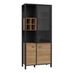 Βιτρινα Terrano Riviera Oak Χρωμα 87x40x194εκ