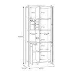 Βιτρινα Terrano Riviera Oak Χρωμα 87x40x194εκ - Image 6