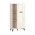 Βιτρινα Umbria Pop White Oak - Grey Oak 67,5x33x130,5εκ F.l.d