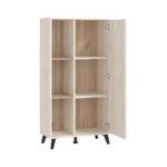 Βιτρινα Umbria Pop White Oak - Grey Oak 67,5x33x130,5εκ F.l.d - Image 4