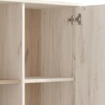 Βιτρινα Umbria Pop White Oak - Grey Oak 67,5x33x130,5εκ F.l.d - Image 5