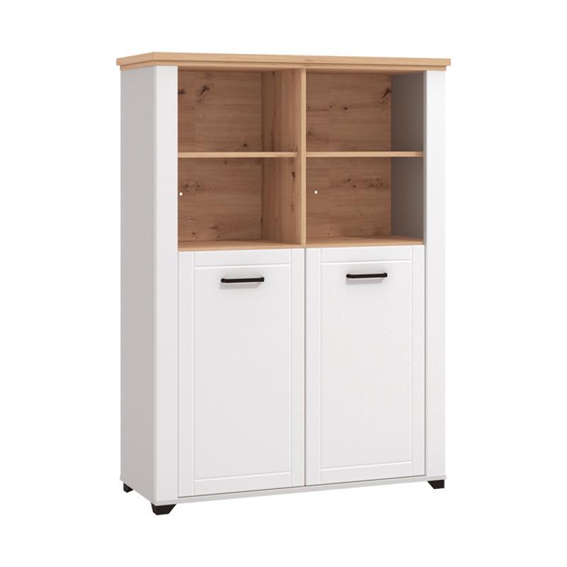 bitrina-valencia-pop-2k-leyko-artisan-oak-leyko-mat-chroma-103541143ek1689763202 Βιτρινα Valencia Pop 2k Λευκο-Artisan Oaκ-Λευκο Ματ Χρωμα 103.5x41x143εκ - Image 1