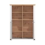 Βιτρινα Valencia Pop 2k Λευκο-Artisan Oaκ-Λευκο Ματ Χρωμα 103.5x41x143εκ - Image 4