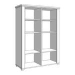 Βιτρινα Valencia Pop 2k Λευκο-Artisan Oaκ-Λευκο Ματ Χρωμα 103.5x41x143εκ - Image 6