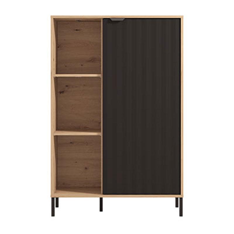 bitrina-vandea-2k-pop-artisan-mayro-mat-87x40x131ek1727873401 Βιτρινα Vandea 2k Pop Artisan-Μαυρο Ματ 87x40x131εκ - Image 1