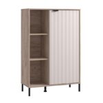 Βιτρινα Vandea 2k Pop Cashmere-Grey Oak 87x40x131εκ