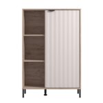 Βιτρινα Vandea 2k Pop Cashmere-Grey Oak 87x40x131εκ - Image 3