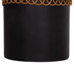 Βοηθητικο Τραπεζι Prilep HM18159.01 Fiber Cement Μαυρο & rattan--φ60x76,5υεκ - Image 6