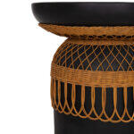 Βοηθητικο Τραπεζι Prilep HM18159.01 Fiber Cement Μαυρο & rattan--φ60x76,5υεκ - Image 8